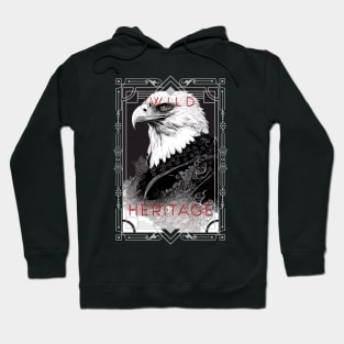 Eagle Bald Eagle Bird Wild Nature Illustration Line Epic Illustration Line Art Hoodie